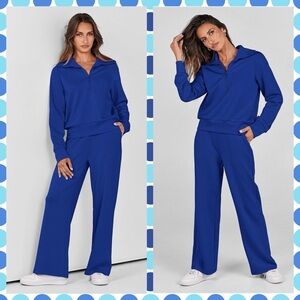 Women's Royal Blue Half-Zip Track Top